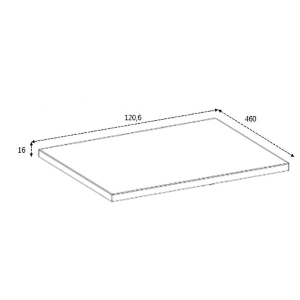 Blat Łazienkowy 120cm Czarny, Rodan
